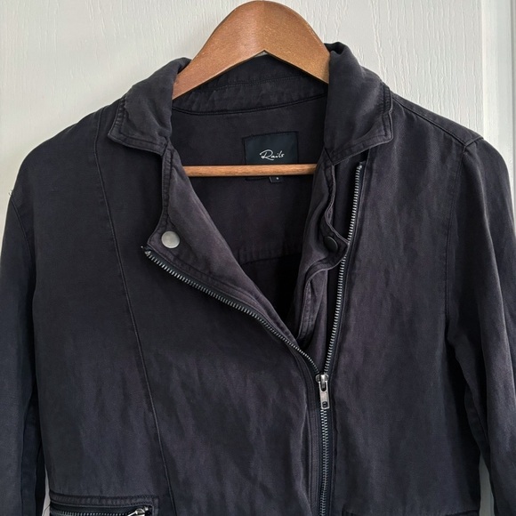 Rails Moto Jacket Small Asymmetrical Zip Coal Grey - Picture 3 of 9